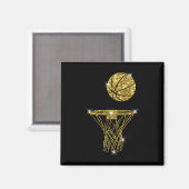 Basketbal prachtig magneet (Voorkant / Achterkant)