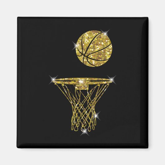 Basketbal prachtig magneet (Voorkant)
