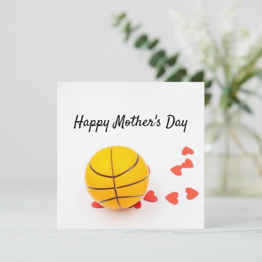 Basketbal Prettige Moederdag voor mama met liefde (Staand voorkant)
