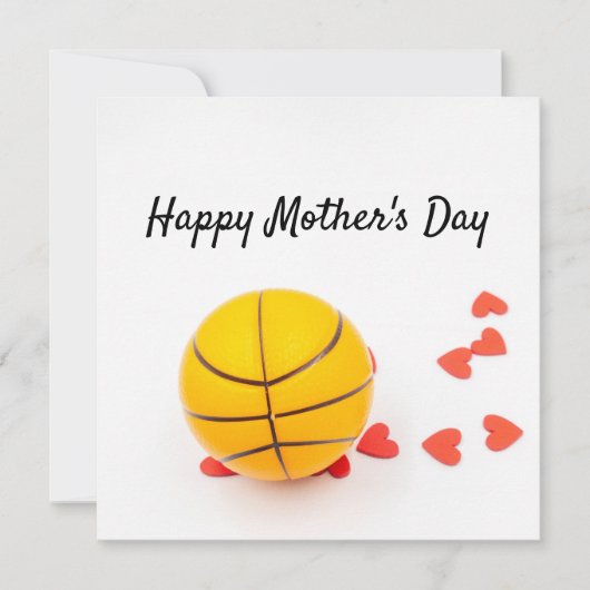 Basketbal Prettige Moederdag voor mama met liefde  (Voorkant)