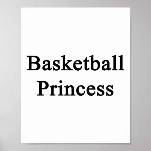 Basketbal Prinses Poster (Voorkant)
