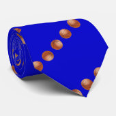 Basketbal Print stropdas elke kleur (Opgerold)