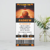 Basketbal Pro Ball Verjaardagsfeest ticket Kaart (Staand voorkant)