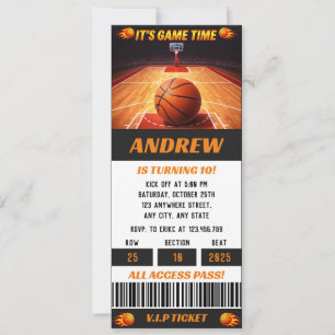 Basketbal Pro Ball Verjaardagsfeest ticket Kaart