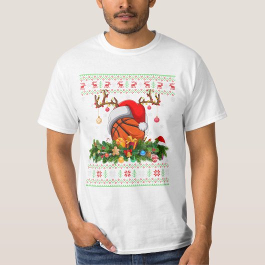 Basketbal Raindeer Pet T-shirt (Voorkant)