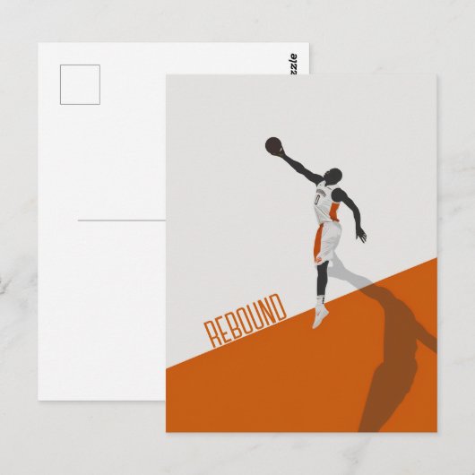 Basketbal Rebound Briefkaart (Voorkant / Achterkant)
