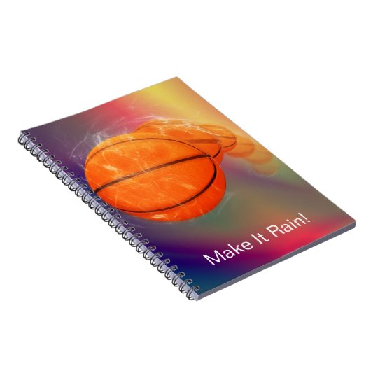 Basketbal Regen  Notitieboek (Rechterzijde)