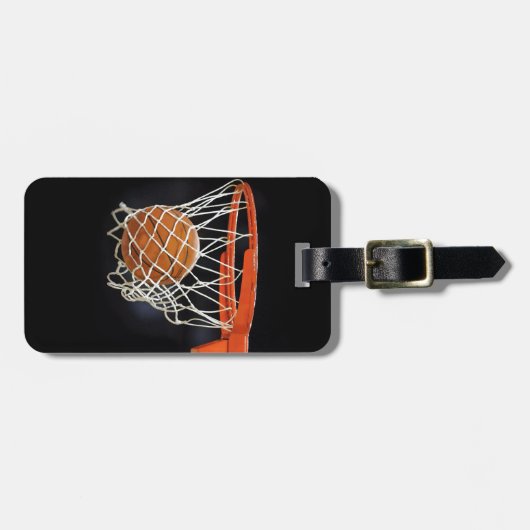 Basketbal Reizen Bagagetas Labels (Voorkant horizontaal)