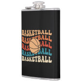 basketbal Retro Sport Typografie Ontwerp Heupfles (Links)
