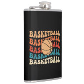 basketbal Retro Sport Typografie Ontwerp Heupfles (Rechts)