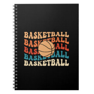  basketbal Retro Sport Typografie Ontwerp Notitieboek