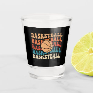 basketbal Retro Sport Typografie Ontwerp Shot Glas