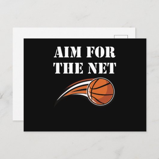 Basketbal - Richt op het net Briefkaart (Voorkant / Achterkant)