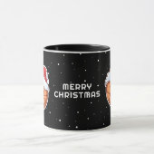 Basketbal Rode Kerstman Hoed Prettig Kerstfeest Mok (Midden)