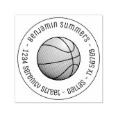 Basketbal Rond Adres Zelfinktende Stempel (Design)