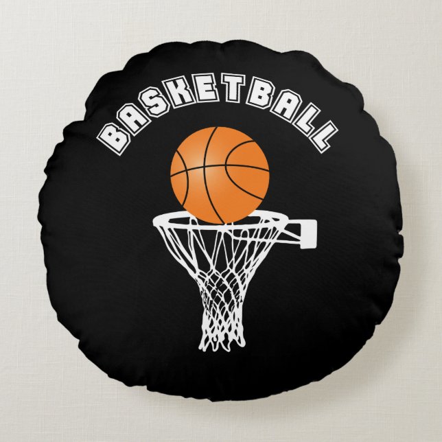 Basketbal Rond Kussen (Voorkant)