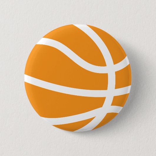 basketbal ronde button 5,7 cm (Voorkant)
