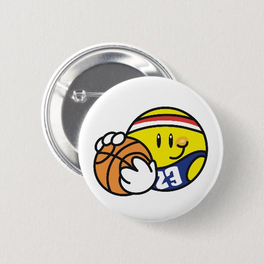 Basketbal Ronde Button 5,7 Cm (Voorkant /achterkant)
