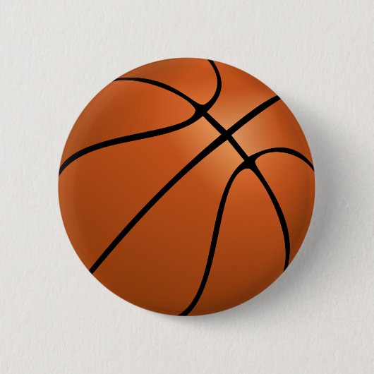 basketbal ronde button 5,7 cm (Voorkant)