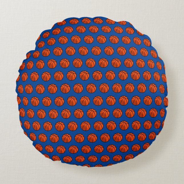 Basketbal Ronde Kussen Sport Thuisdecoratie (Voorkant)