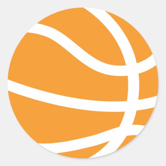 basketbal ronde sticker (Voorkant)