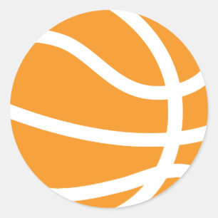 basketbal ronde sticker