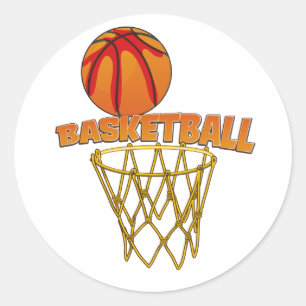 Basketbal Ronde Sticker