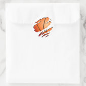 basketbal ronde sticker (Tas)
