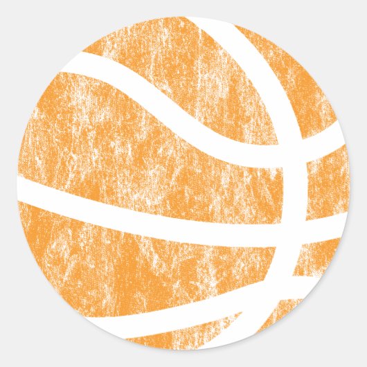 basketbal ronde sticker (Voorkant)