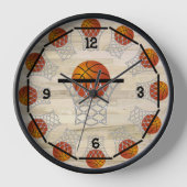 Basketbal Ronde Wandklok (Voorkant)