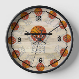 Basketbal Ronde Wandklok