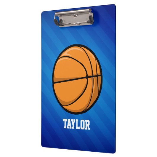 Basketbal; Royal Blue Stripes Klembord (Links)