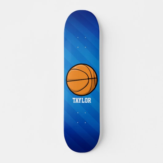 Basketbal; Royal Blue Stripes Skateboard (Voorkant)
