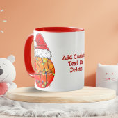 Basketbal Santa Hoed Kerstmis Licht Xmas Party Mok