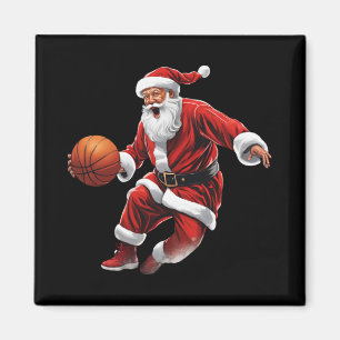 Basketbal Santa Slam Dunk Lelijke Kerst Magneet