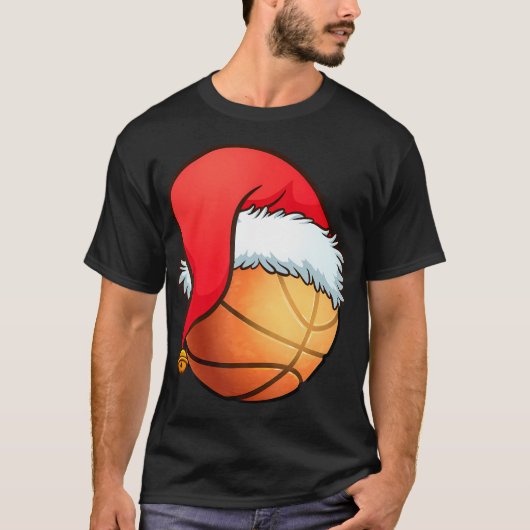 Basketbal Santa's Pet Christmas Xmas Player T-shirt (Voorkant)