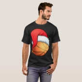 Basketbal Santa's Pet Christmas Xmas Player T-shirt (Voorkant volledig)
