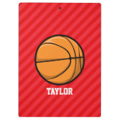 Basketbal; Scarlet Red Stripes Klembord (Achterkant)