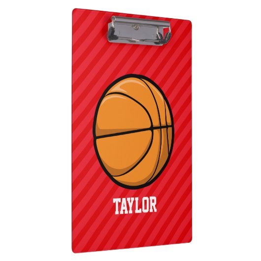 Basketbal; Scarlet Red Stripes Klembord (Rechts)