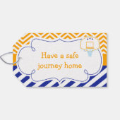 Basketbal Schattige Zwart Haar Jongen Gift Label Cadeaulabel (Achterkant Horizontaal)