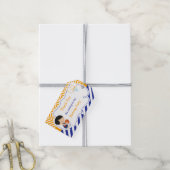 Basketbal Schattige Zwart Haar Jongen Gift Label Cadeaulabel (Met Touw)