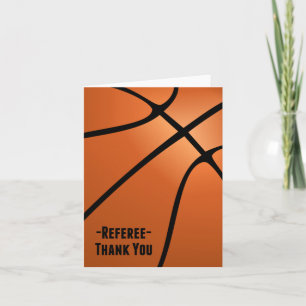 Basketbal scheidsrechter dank u-blanco binnen bedankkaart