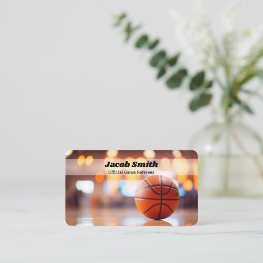 Basketbal scheidsrechter visitekaartje (Staand voorkant)