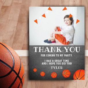 Basketbal schoolbord verjaardag foto bedank je Pos Briefkaart