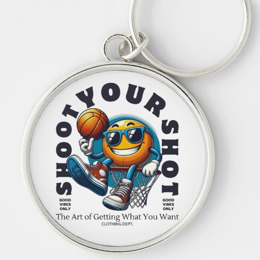 Basketbal Schot Sleutelhanger (Voorkant)