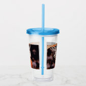 Basketbal scoren acryl drinkbeker (Rechts)