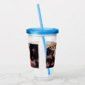 Basketbal scoren acryl drinkbeker (Links)