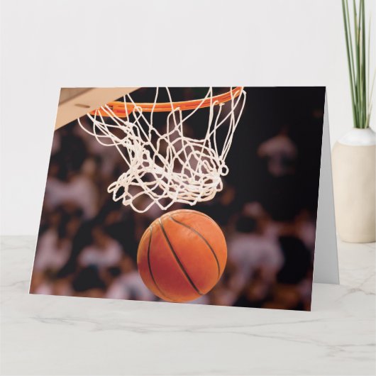 Basketbal scoren bedankkaart (Voorkant)