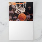 Basketbal scoren bedankkaart (Binnen)