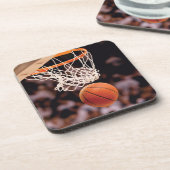 Basketbal scoren bier onderzetter (Linkerzijde)